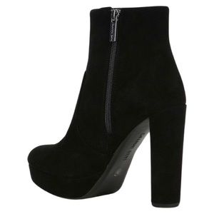 Gianni Bini Kianne Suede Black Platform Booties Women's 9.5